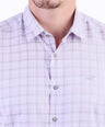 Semi Casual Checks Slim Fit Shirt - Medium Violet
