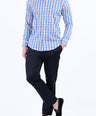 Semi Casual Checks Slim Fit Shirt - Cream
