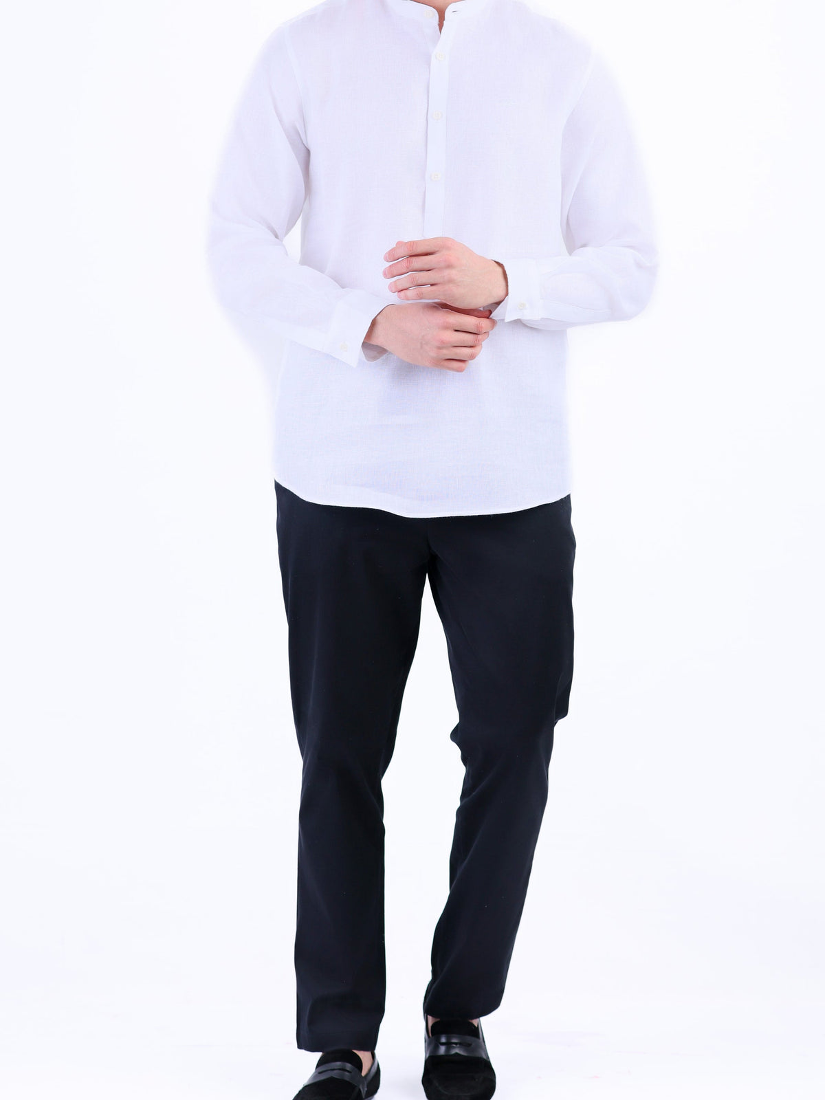 Casual Linen Looks Regular Fit Shirt - White