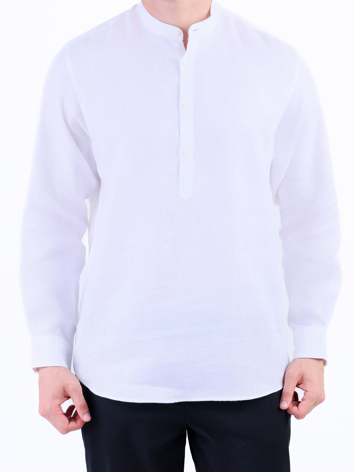 Casual Linen Looks Regular Fit Shirt - White