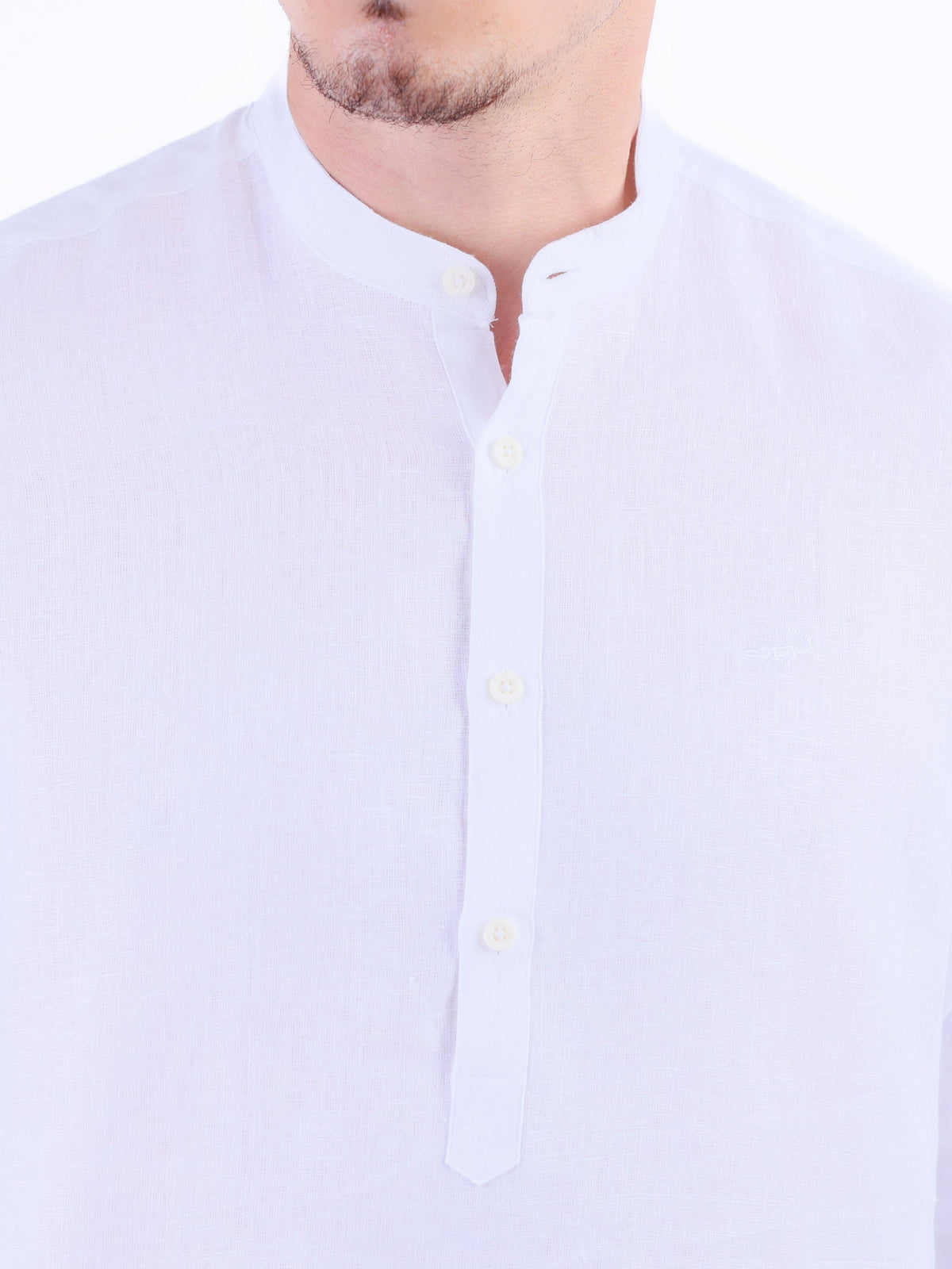 Casual Linen Looks Regular Fit Shirt - White