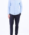 Linen Plain Slim Fit Shirt - Cashmere Blue