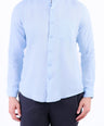 Linen Plain Slim Fit Shirt - Cashmere Blue