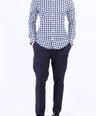 Semi Casual Micro Checks Slim Fit Shirt - Black