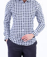 Semi Casual Micro Checks Slim Fit Shirt - Black