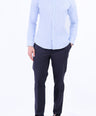 Semi Casual Stripe Slim Fit Shirt - Blue Yonder