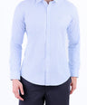 Semi Casual Stripe Slim Fit Shirt - Blue Yonder
