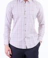 Semi Casual Checks Slim Fit Shirt - Brown Croissant