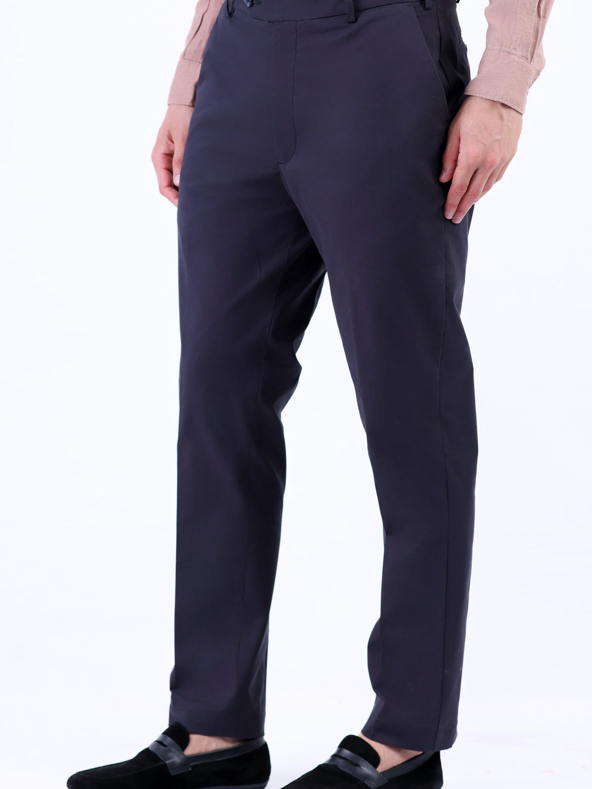 Crocodile Ultra Slim Fit Plain Chino - Black Inck