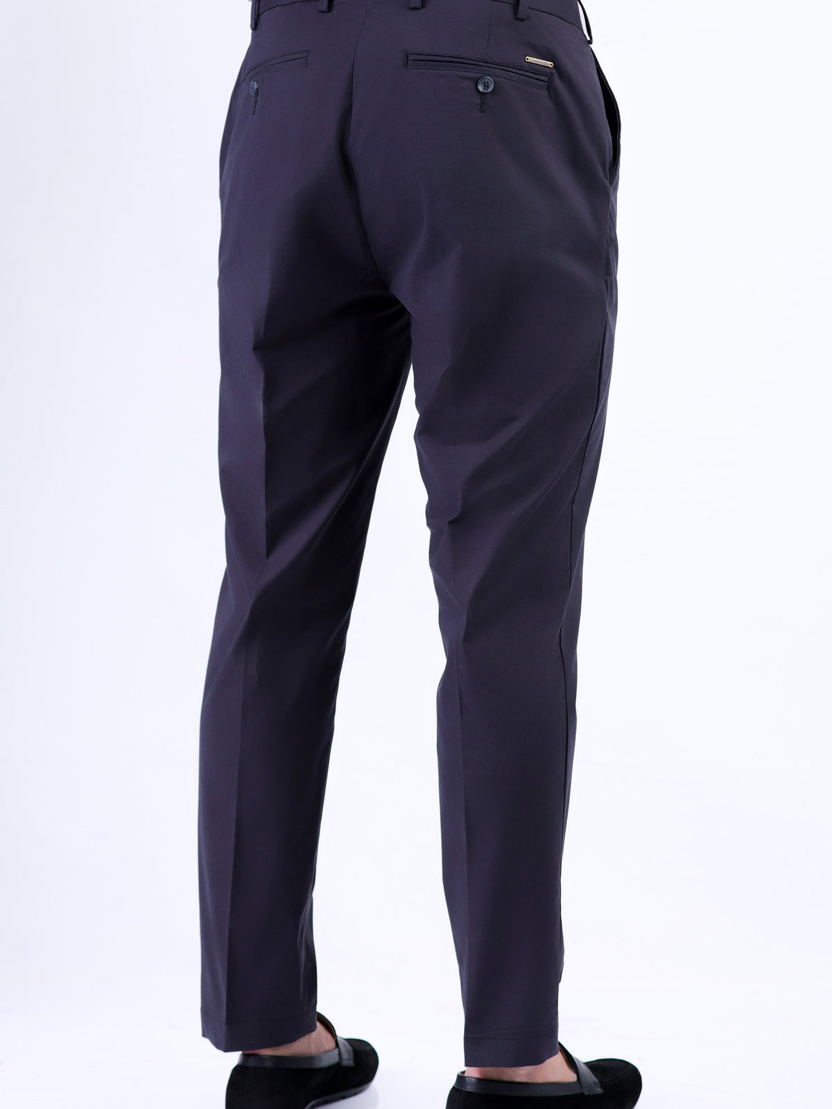 Crocodile Ultra Slim Fit Plain Chino - Black Inck