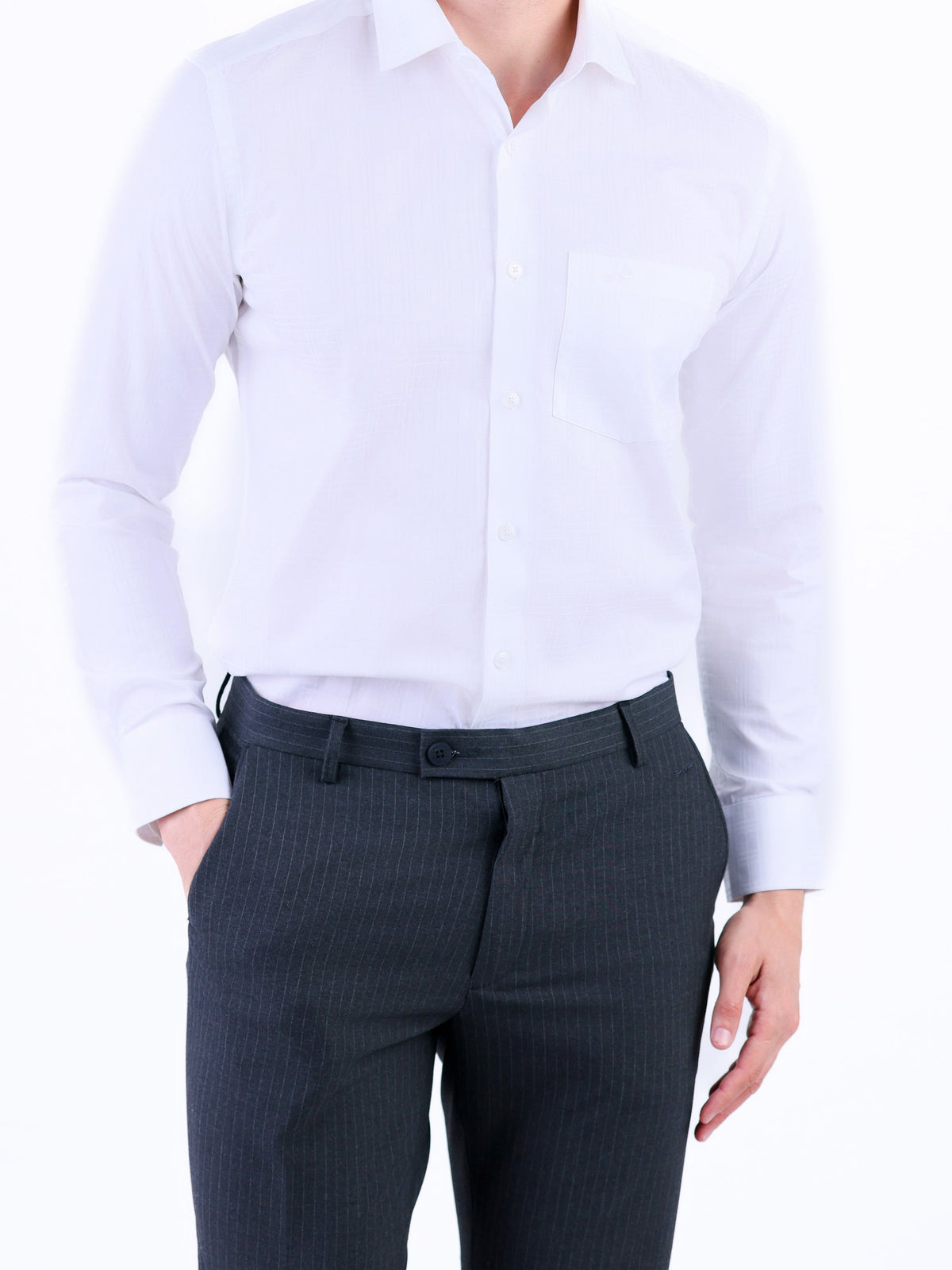 Formal Seasonal Dobby Slim Fit Shirt - White