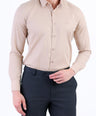 Formal Seasonal Plain Slim Fit Shirt - Brown Tane