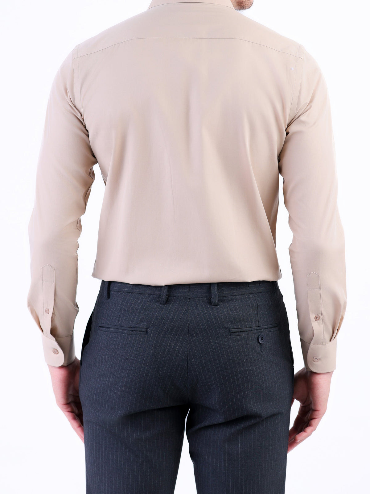 Formal Seasonal Plain Slim Fit Shirt - Brown Tane