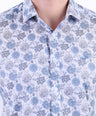 Evening Printed Slim Fit Shirt - Little Boy Blue