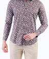 Evening Printed Slim Fit Shirt - Brown Tane