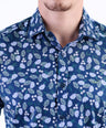 Evening Printed Slim Fit Shirt - Posy Green