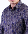 Evening Printed Slim Fit Shirt - Copper Brown
