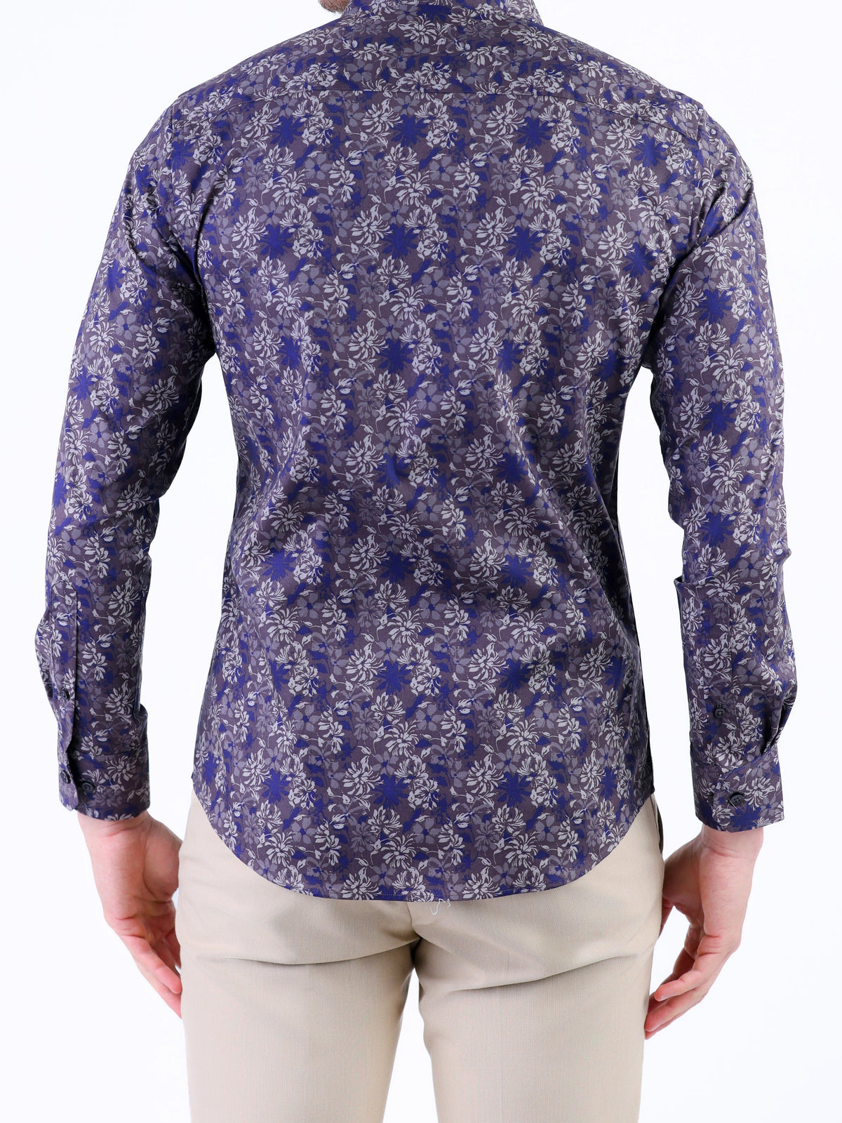 Evening Printed Slim Fit Shirt - Copper Brown