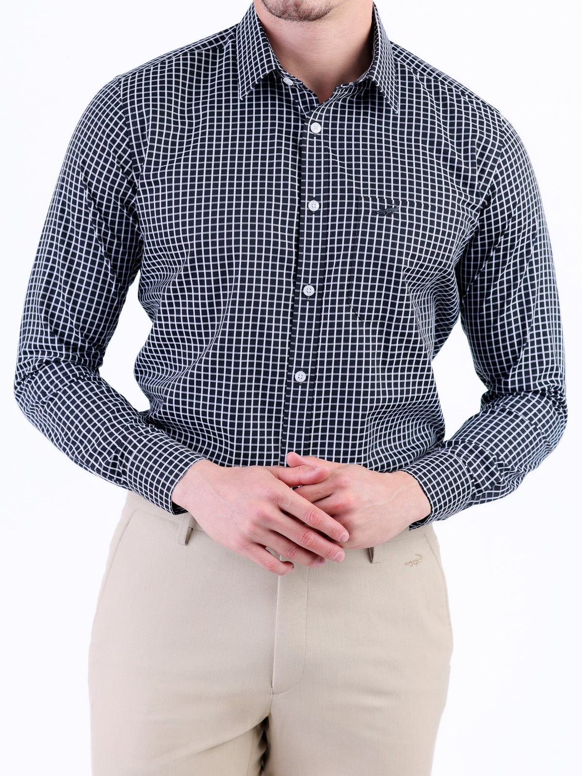 Formal Checks Slim Fit Shirt - Black Inck
