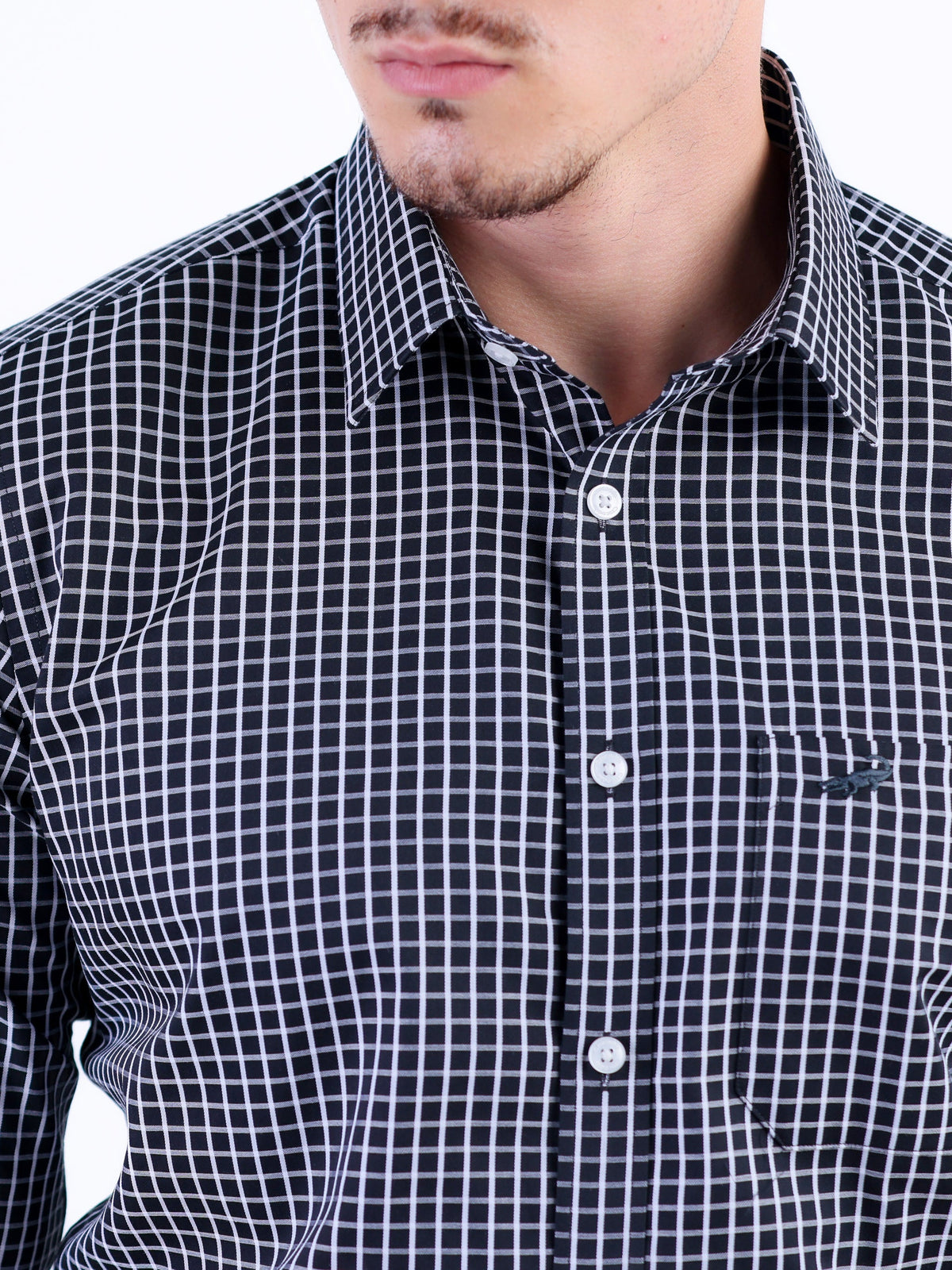 Formal Checks Slim Fit Shirt - Black Inck