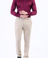 Evening Plain Slim Fit Shirt - Maroon