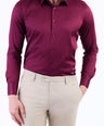 Evening Plain Slim Fit Shirt - Maroon