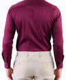 Evening Plain Slim Fit Shirt - Maroon