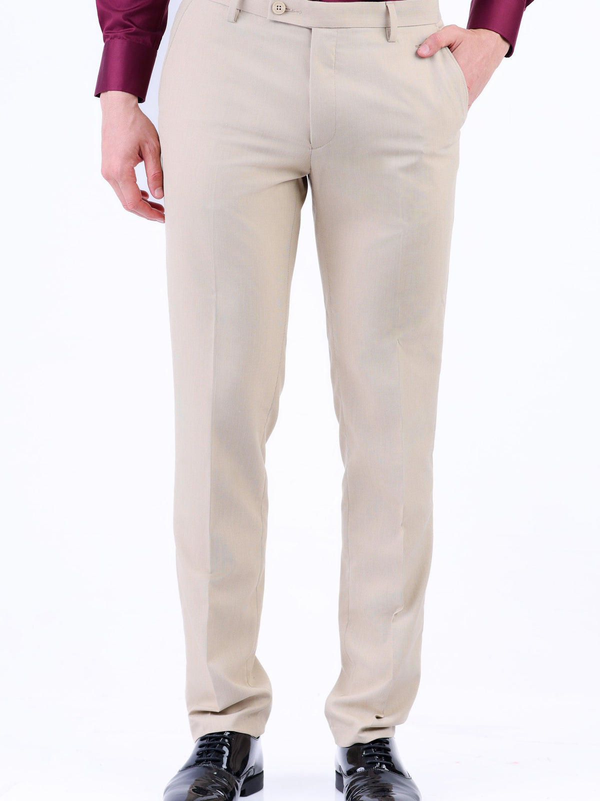 Formal Entry Plain Slim Fit Trouser - Sand