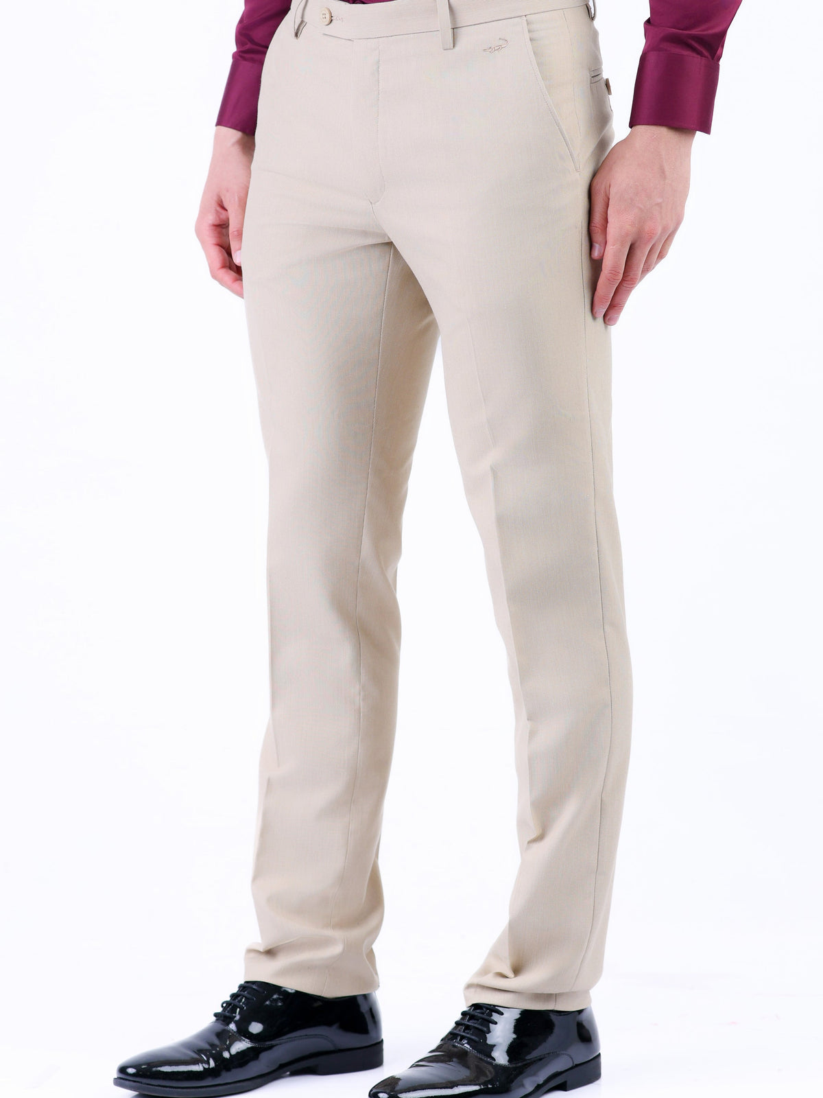 Formal Entry Plain Slim Fit Trouser - Sand