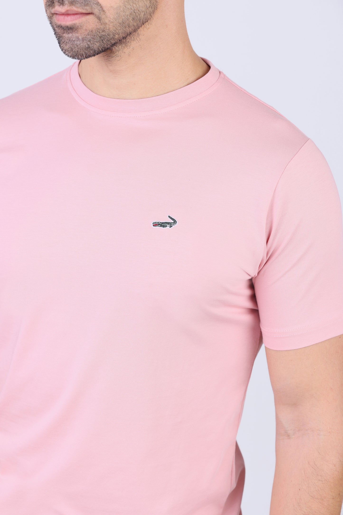 Crocodile Crew Neck  Action fit HS-L Pink