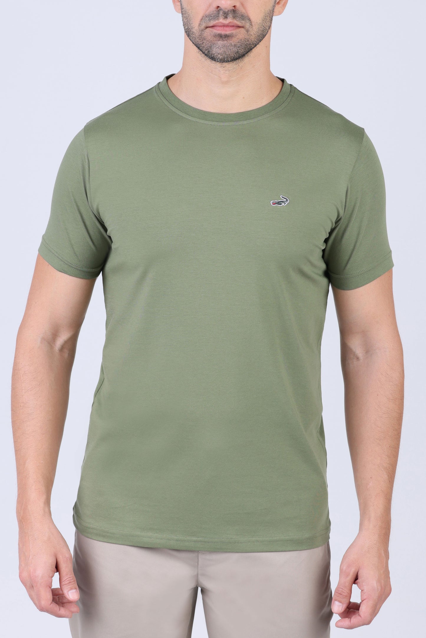 Crocodile Crew Neck  Action fit HS-Apple Green
