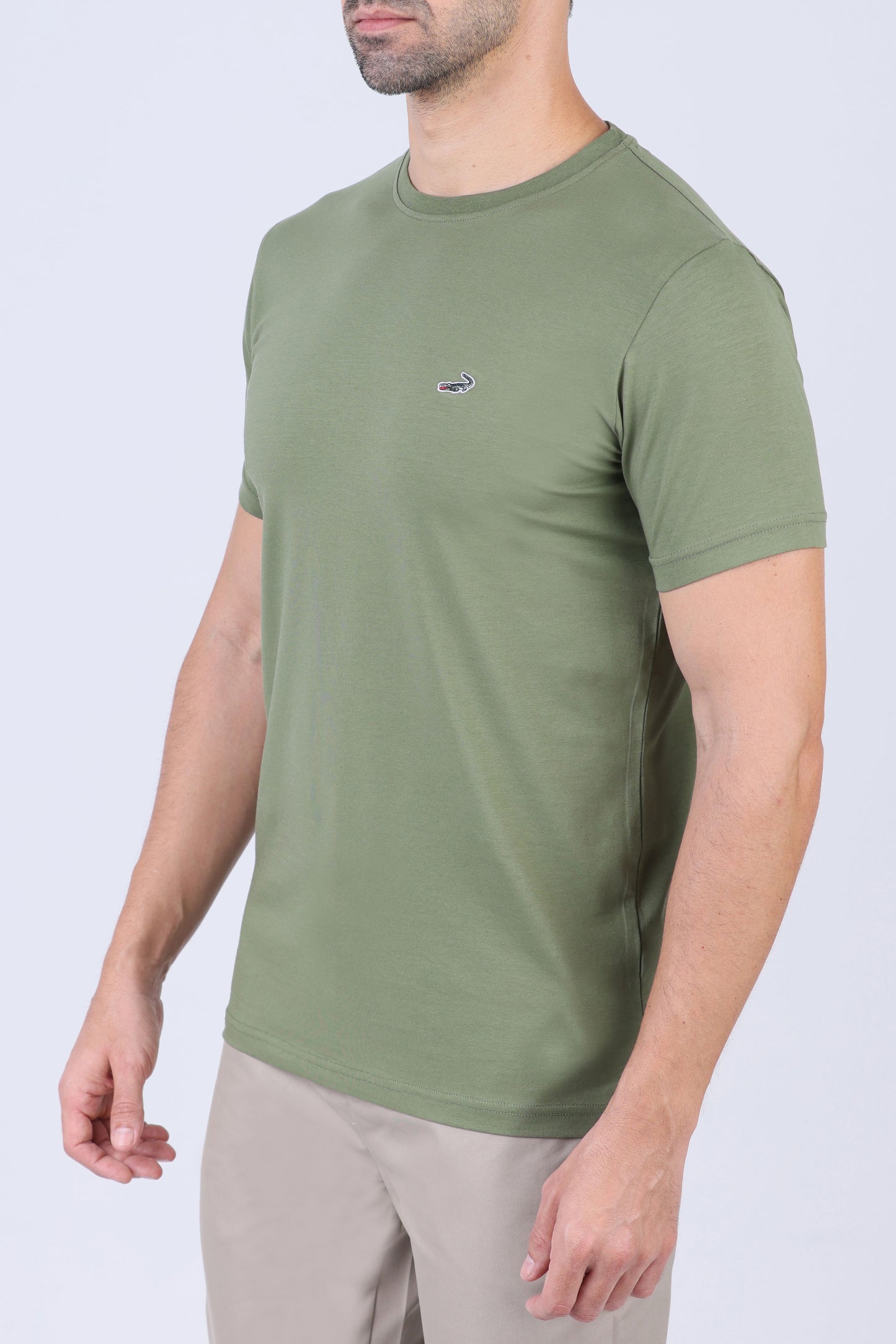 Crocodile Crew Neck  Action fit HS-Apple Green