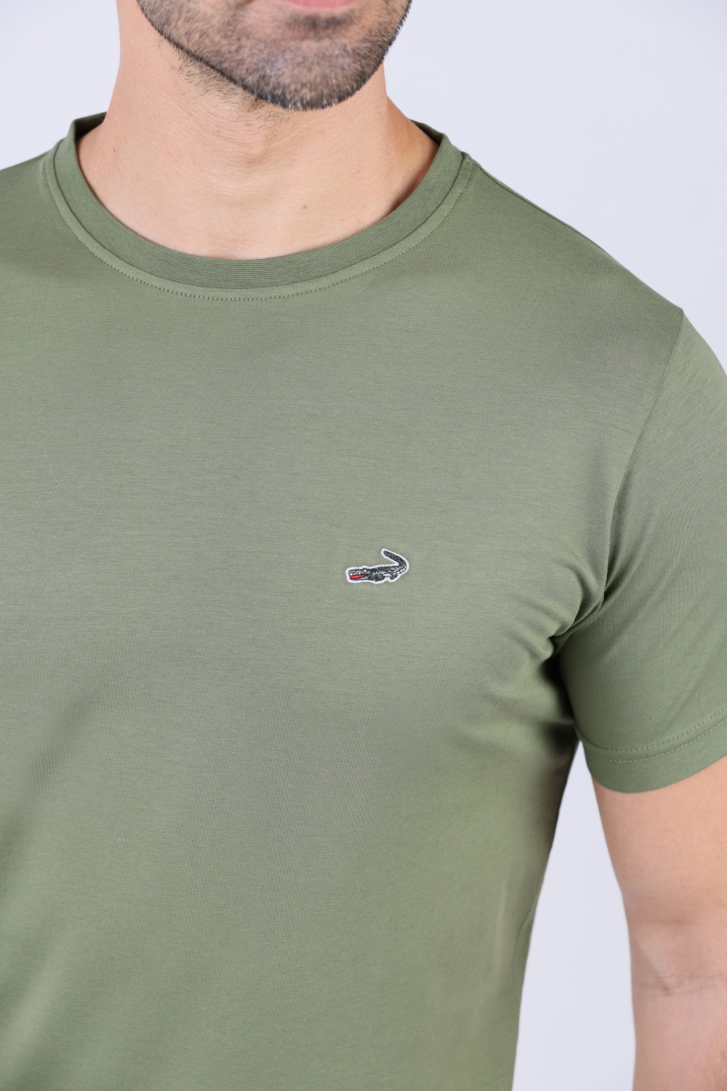 Crocodile Crew Neck  Action fit HS-Apple Green