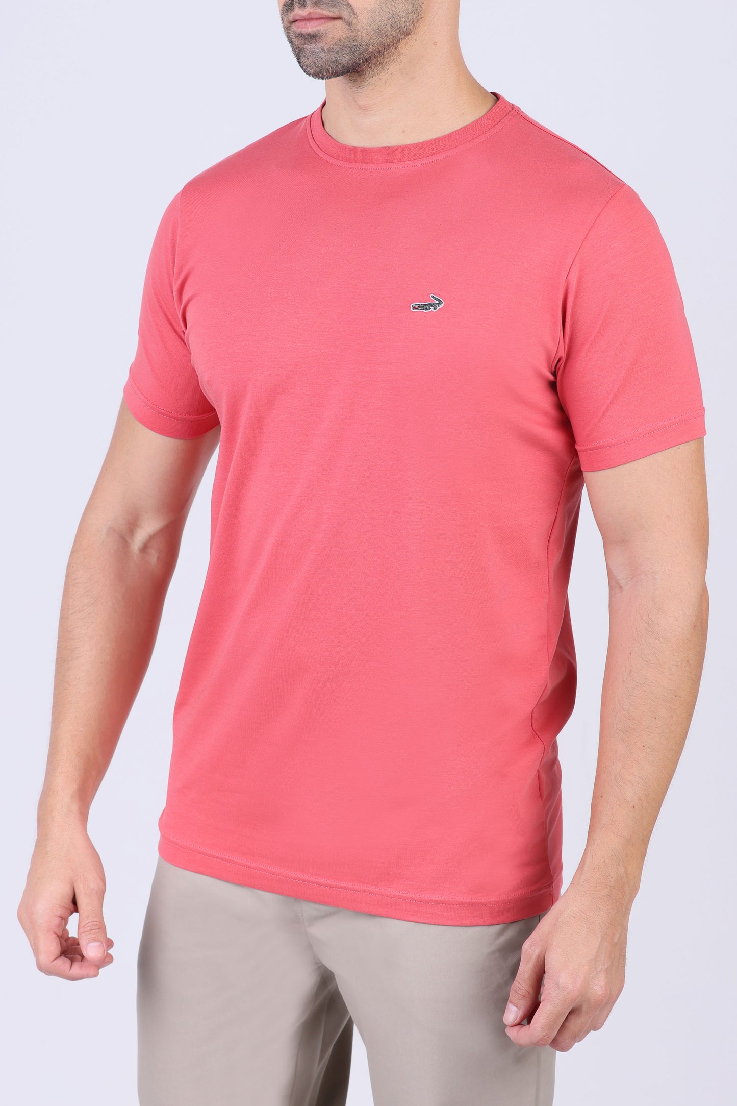 Crocodile Crew Neck  Action fit HS- Impatiens Pink
