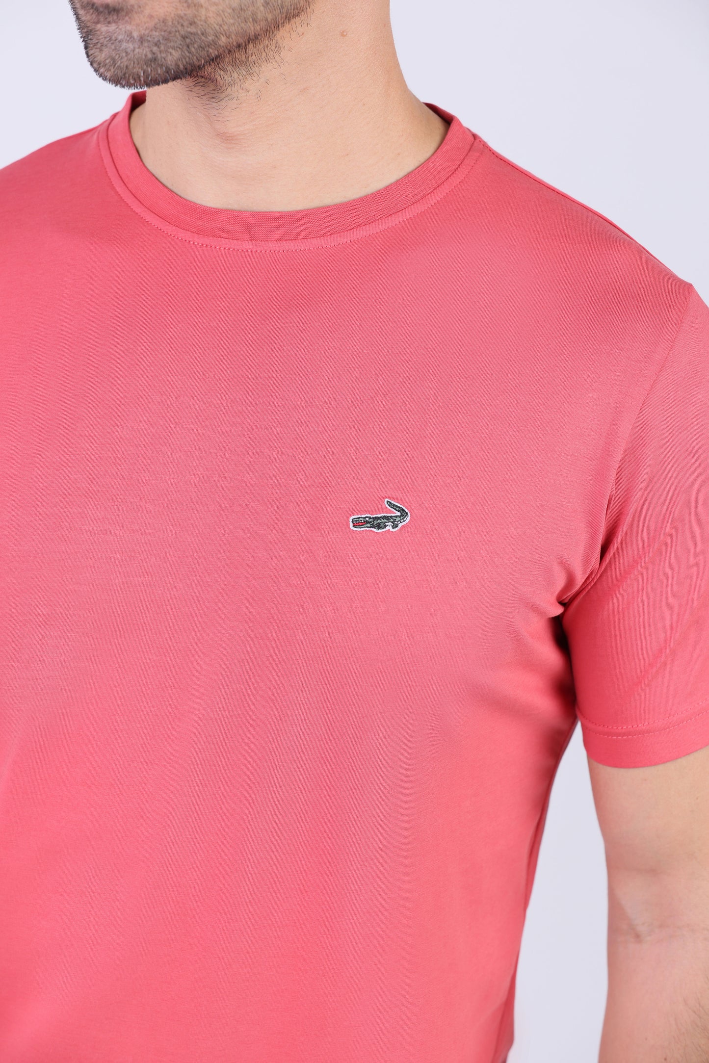 Crocodile Crew Neck  Action fit HS- Impatiens Pink