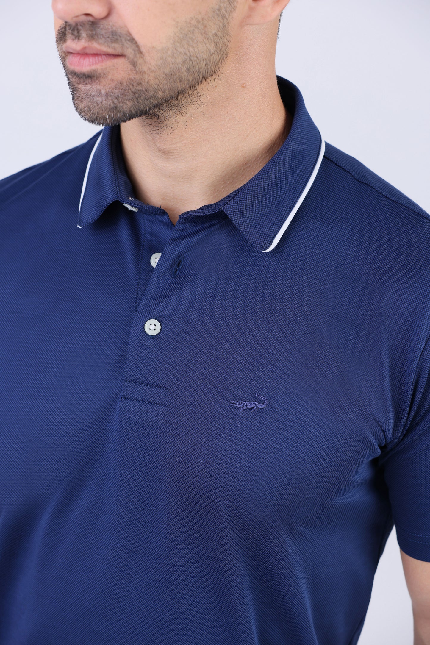 Crocodile Men Casual Polo- Astral Aura