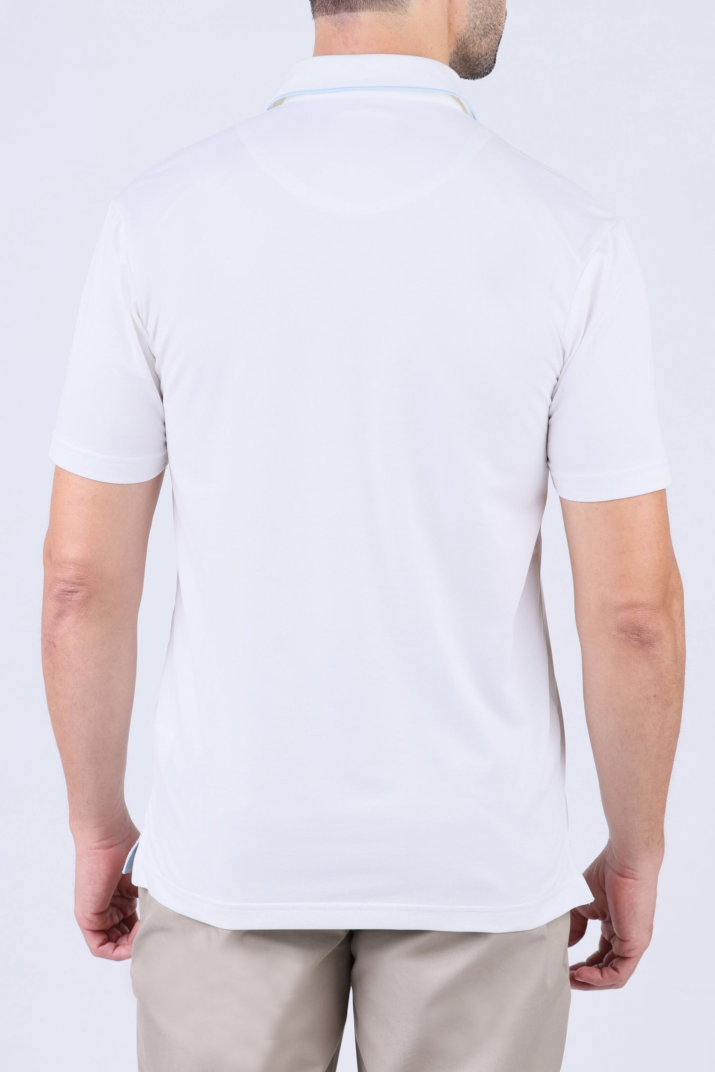 Crocodile Men Casual Polo- Egret