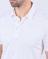 Crocodile Men Casual Polo- Egret