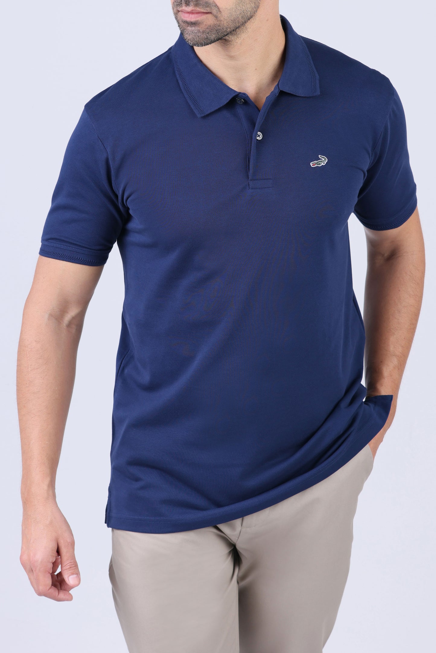Crocodile Men Supima Polo Slim HS- Dark Denim