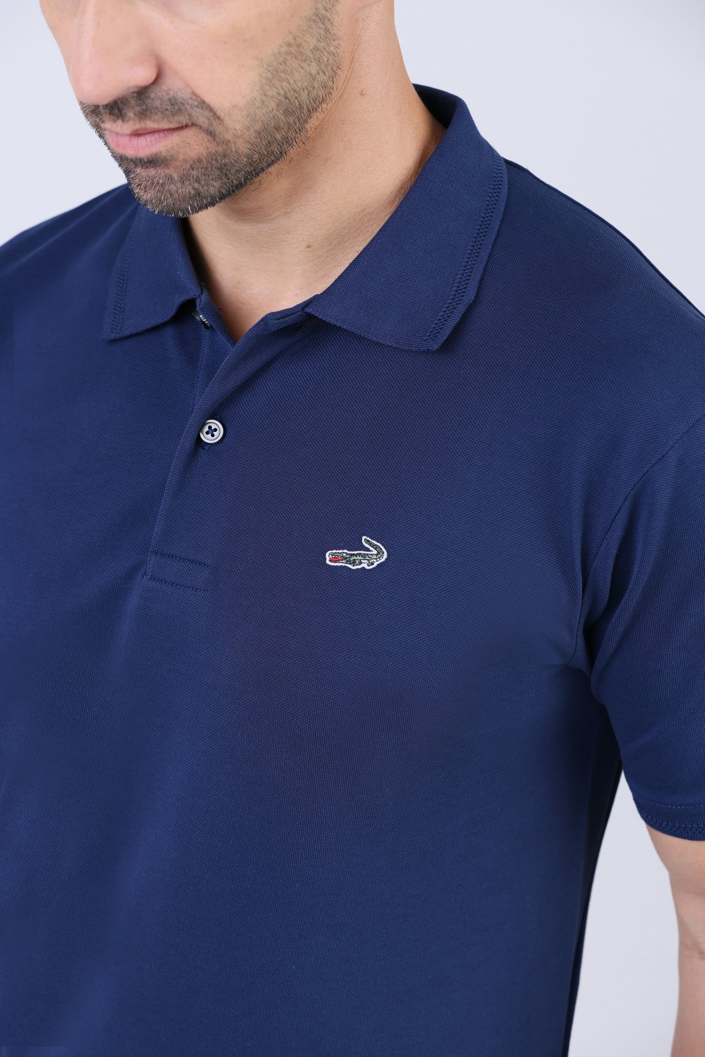 Crocodile Men Supima Polo Slim HS- Dark Denim