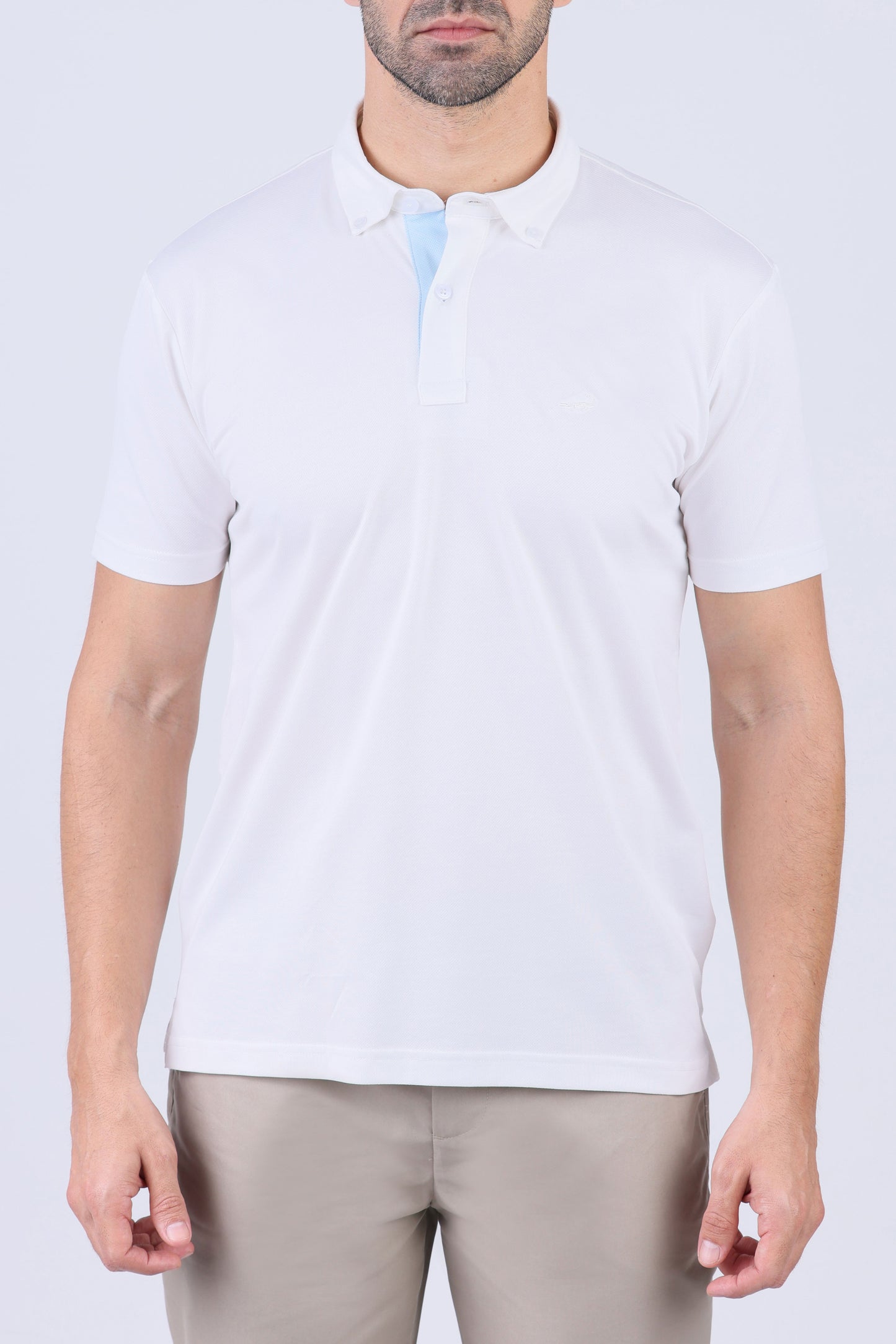 Crocodile Men Casual Polo-Egret