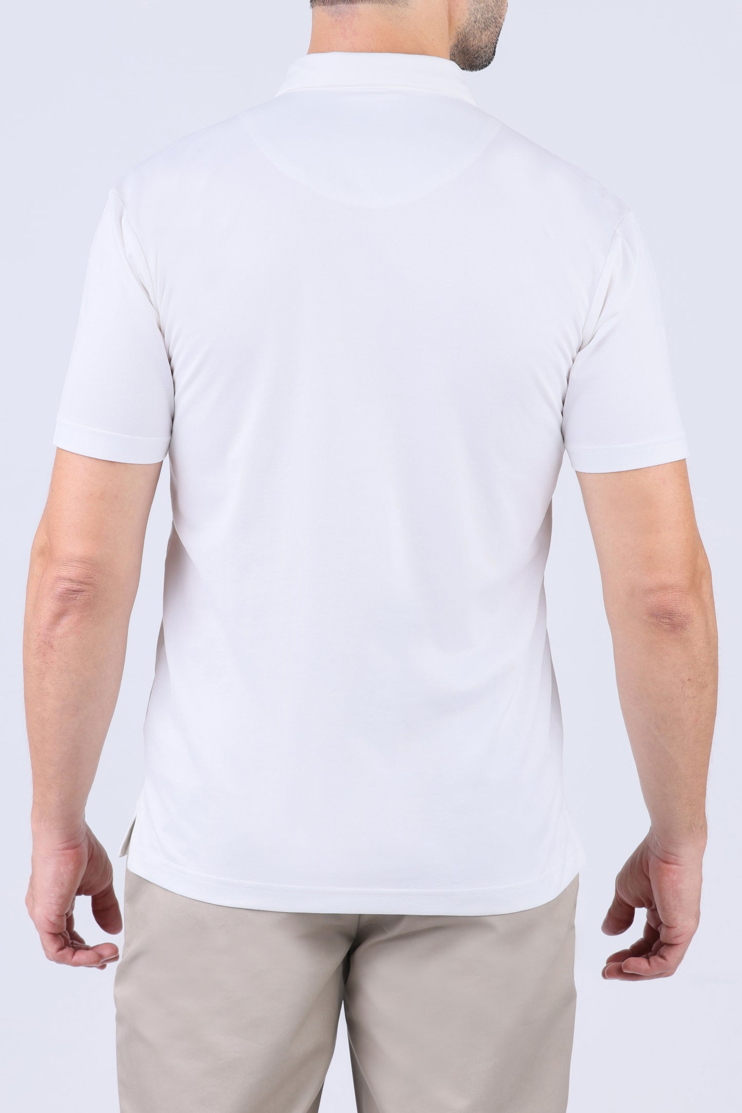 Crocodile Men Casual Polo-Egret