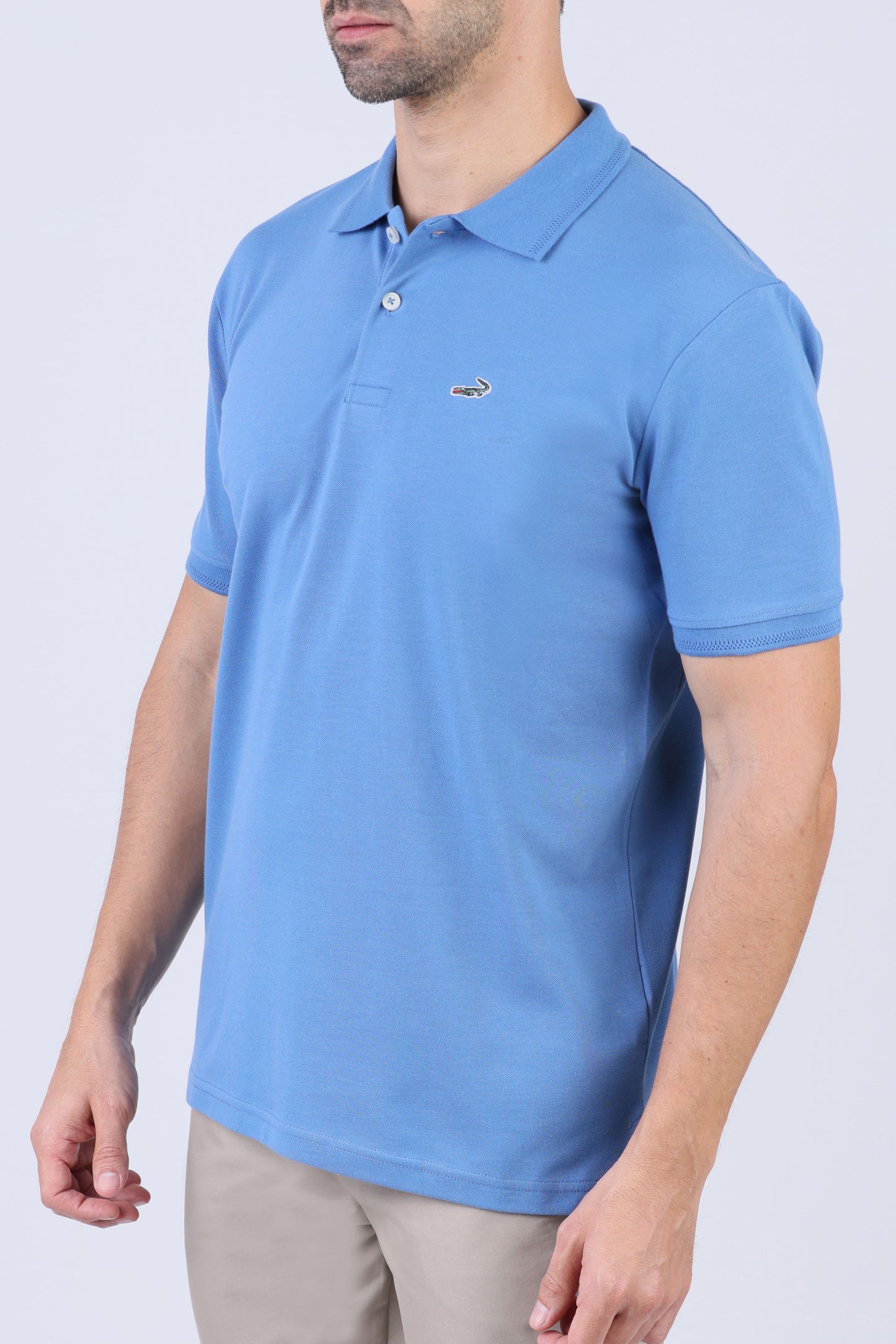 Crocodile Pima Polo Slim-Bright Cobalt