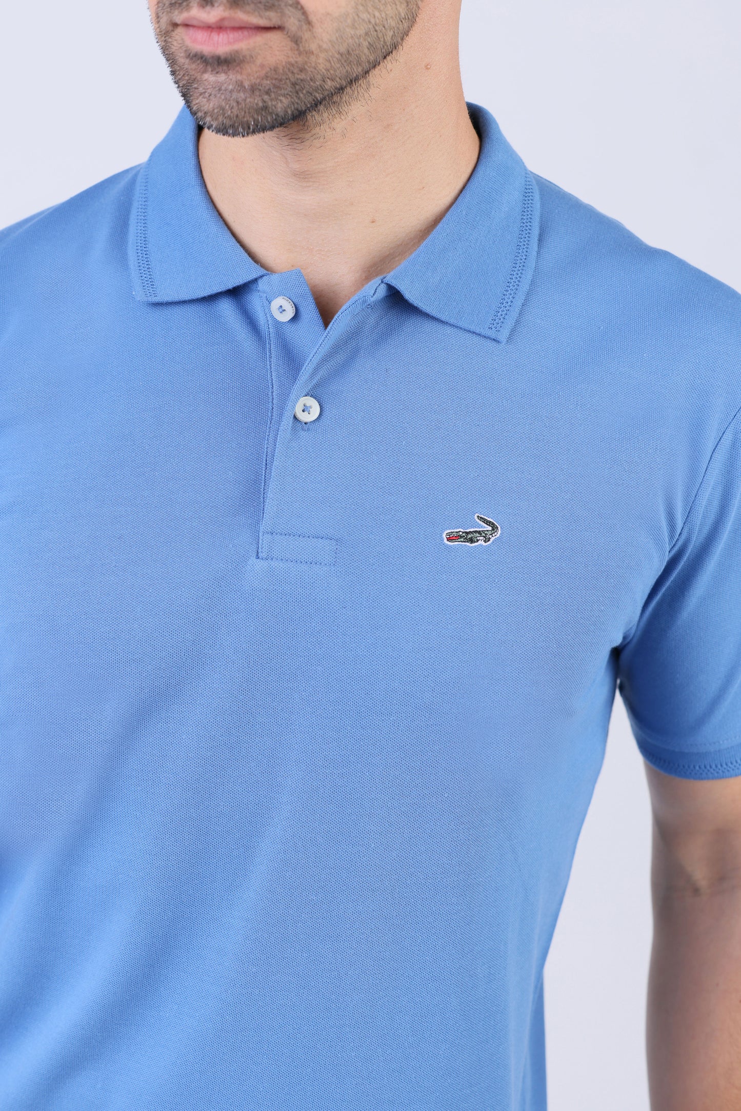 Crocodile Pima Polo Slim-Bright Cobalt