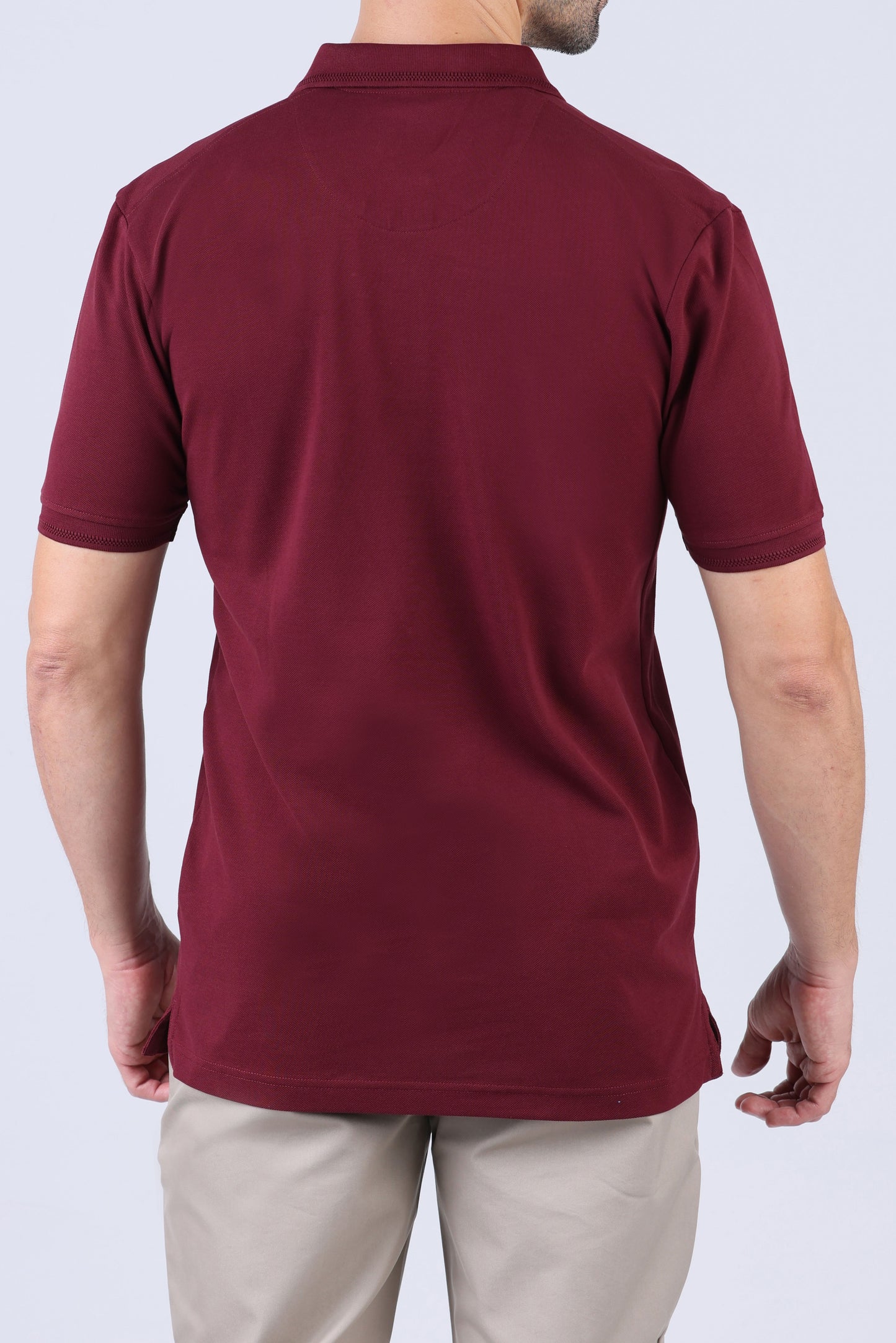 Crocodile Men Supima Polo Slim HS- Garnet