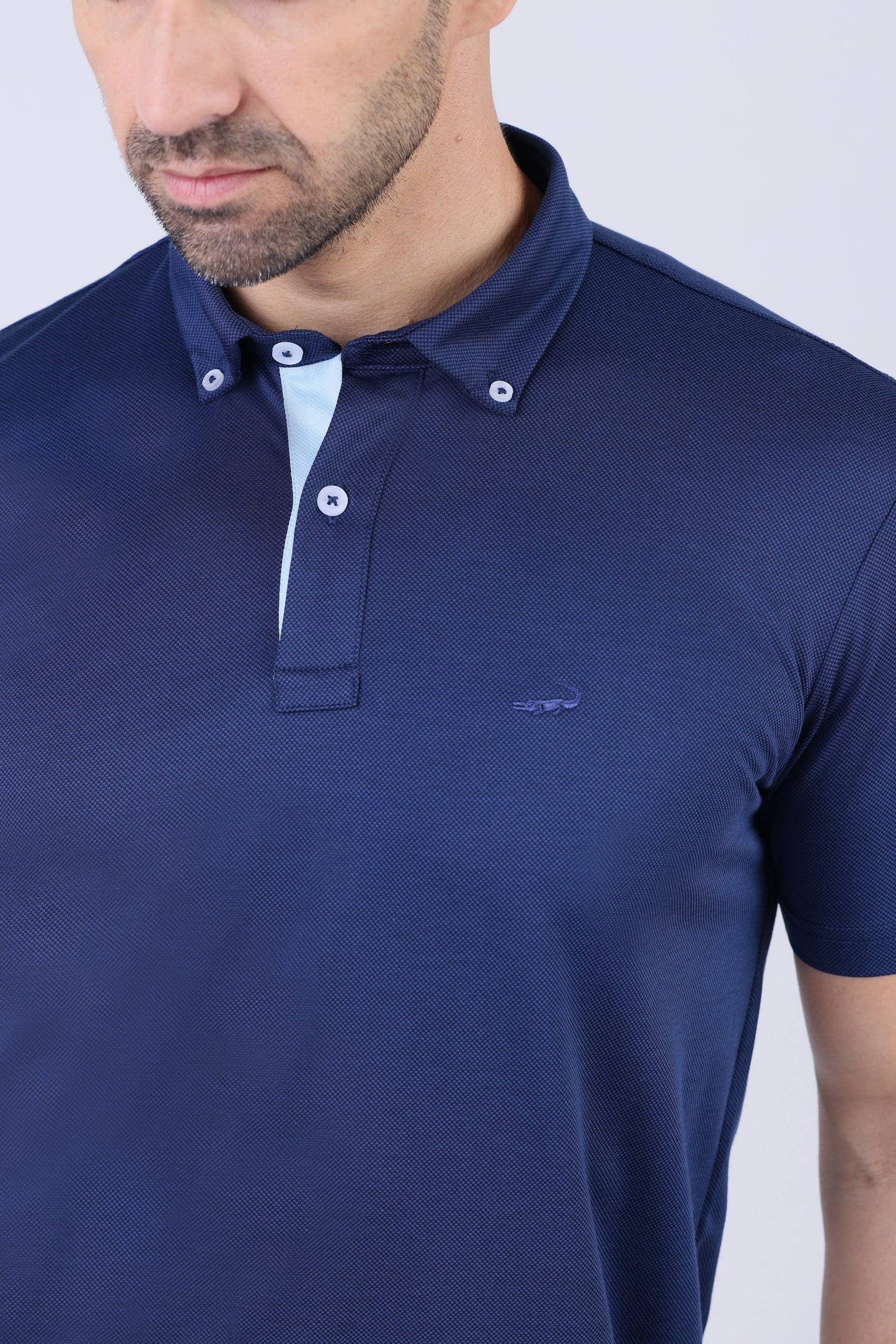 Crocodile Men Casual Polo-Astral Aura