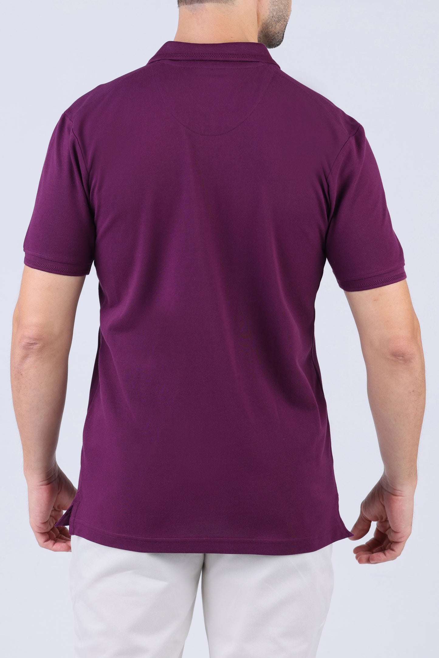 Crocodile Pima Polo Slim-Potent Purple