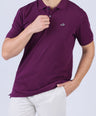 Crocodile Pima Polo Slim-Potent Purple