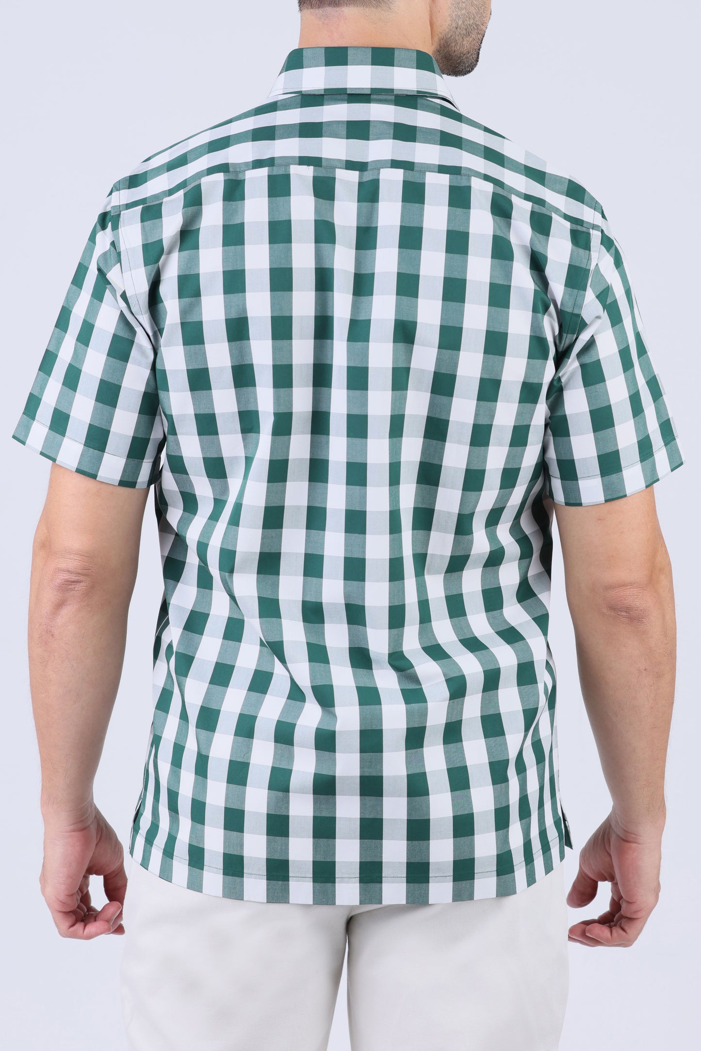 Crocodile Men Semi Casual Regular Fit Shirt - Green Checked
