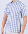 Crocodile Men Semi Casual Regular Fit Shirt - Charcoal Checked